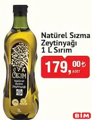 SIRIM NATÜREL SIZMA ZEYTİNYAĞI 1 L SIRIM NATÜREL SIZMA ZEYTİNYAĞI 1 L
